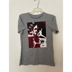 Jordan T-Shirt Boys L Large Gray Michael Jordan Air Jordan Short Sleeves Tee
